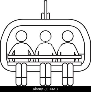Ski Lift Stühle Stock Vektor