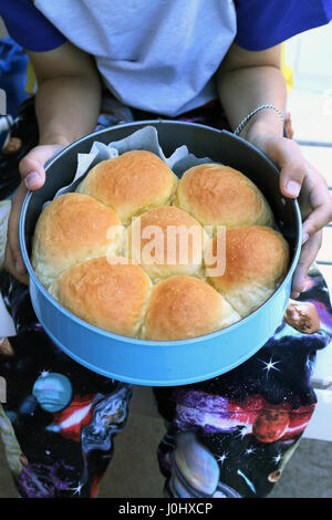 Abendessen Roll Teig fertig zum Backen Stockfoto