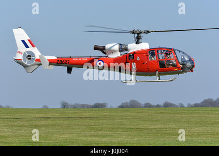 Westland Gazelle HT3 ZB627 G-CBSK Hubschrauber gesehen hier bei der Gazelle 50. Jahrestag Fly-in Middle Wallop. Der Typ flog zum ersten Mal 7. April 1967 Stockfoto