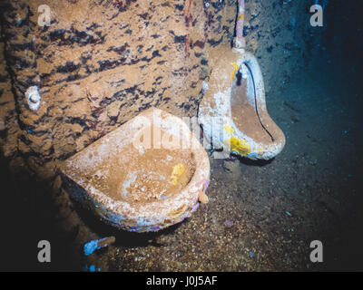 Weno, Mikronesien. 15. Februar 2016. Tauchen Bilder von Korallen, Halcyons und Fische über die 'Operation Hailstone"WWII Wracks in der wahren Lagune, Mikronesien Credit: Alessandro Bosio/Pacific Press/Alamy Live News Stockfoto