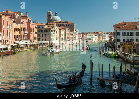 Skyline von Sestier Cannaregio gesehen über Canal Grande in Venedig, Italien. Stockfoto