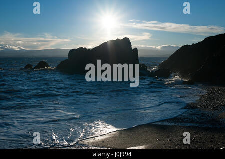 Schöne Aussicht auf den Strand in Howth-Halbinsel, Irland Stockfoto