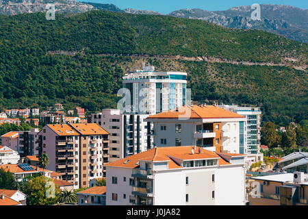Hotel Tre Canne an der Küste von Budva, Montenegro Stockfoto