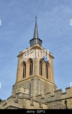 Kirche St Mary the Virgin, Baldock, Hertfordshire, England, Vereinigtes Königreich Stockfoto