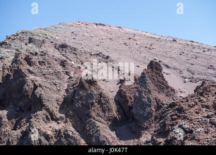 Vulkangestein im Krater des Vesuvs Stockfoto