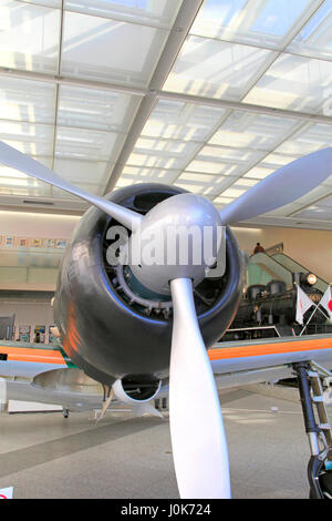 Mitsubishi A6M Zero bei Yushukan Museum Tokio Japan Stockfoto