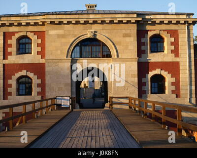 Alten gesteinigt Befestigung - Teil der alten Stadtmauer defensive in Zamosc, Polen Stockfoto