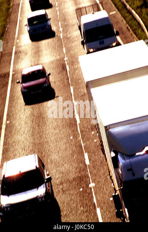 Verkehr auf theA167, Gateshead Stockfoto