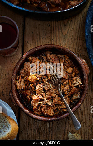 Gekochtes Fleisch langsam Stockfoto