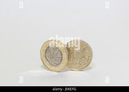 Neue ein-Pfund-Münze Stockfoto