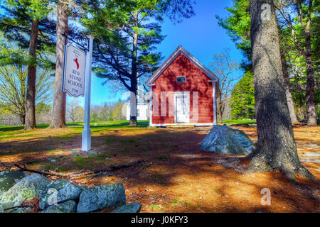 Redstone Schule touristische Attraktion in der Nähe des Canyons in Sudbury, Massachusetts. Stockfoto