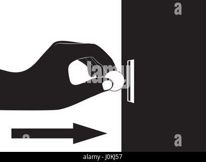 Hand legen Münze in Slot Automaten. Legen Sie die Münze oder Chip. Flache Vektor-illustration Stock Vektor