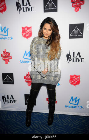 Sängerin Becky G besucht The Salvation Army "Rock The Red Kettle" Konzert am Microsoft-Theater am 5. Dezember 2015 in Los Angeles, Kalifornien. Stockfoto