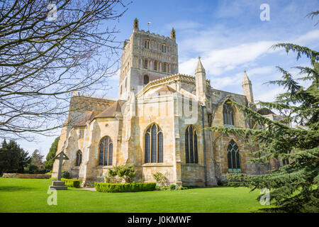 Abtei von Tewkesbury, Gloucestershire UK Stockfoto