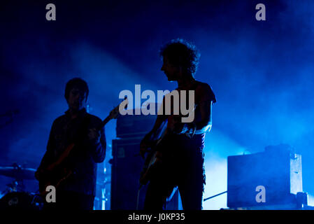 BENICASSIM, Spanien - 16 JUL: Echo und das Bunnymen (Rockband in Liverpool) führen in Konzert im FIB Festival am 16. Juli 2016 in Benicassim, S Stockfoto