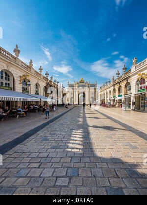 Triumph Arc Héré, Place Stanislas, Nancy, Meurthe-et-Moselle, Lothringen, Frankreich Stockfoto