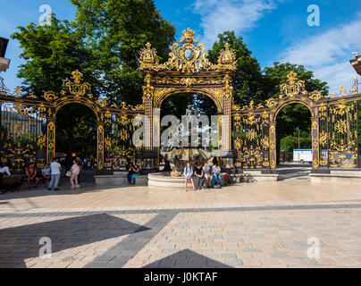Amphitrite Brunnen am Place Stanislas, Nancy, Meurthe-et-Moselle, Lothringen, Frankreich Stockfoto