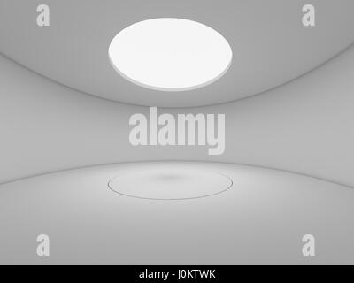 3D Rendering abstrakte weißen Design Raum, Abbildung Interieur Stockfoto