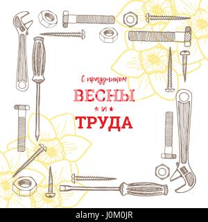 Tag der internationalen Arbeiter-Solidarität. Stock Vektor