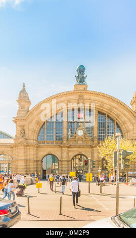 Frankfurt/Main, Hauptbahnhof, Eingangsbereich von Kaiserstrase gesehen Stockfoto