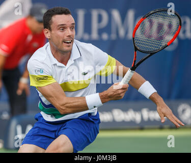 ROBERTO BAUTISTA AGUT (ESP) in Aktion Stockfoto