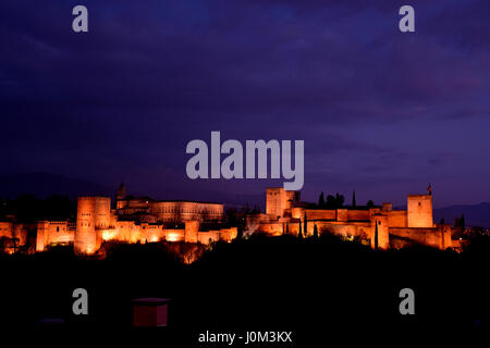 Al Hambra Burg, Granada, Spanien Stockfoto