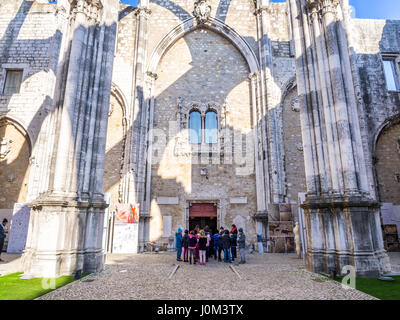 Lissabon, PORTUGAL - 19. Januar 2017: Kloster von unserer lieben Frau vom Berge Karmel (Portugiesisch: Convento da Ordem do Carmo) in Lissabon, Portugal. Stockfoto