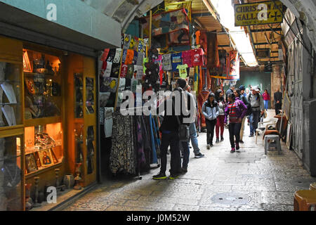 Gasse in der Altstadt, Jerusalem, Israel Stockfoto