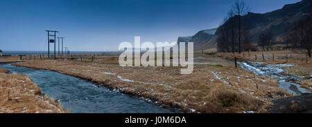 "Überall in Island": isländische Natur Winterlandschaft Stockfoto