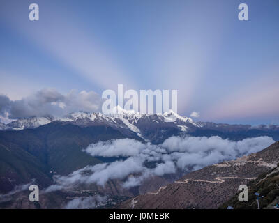 Landschaft von China Yunnan Meili Schneeberg Stockfoto