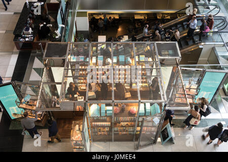 Time Warner Center Atrium Interieur, NYC Stockfoto