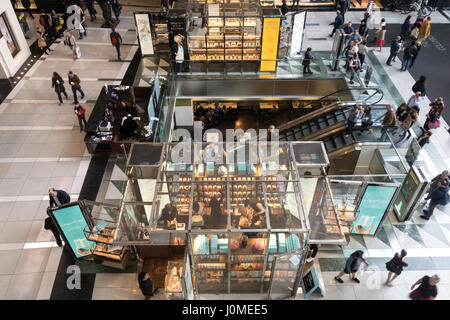 Time Warner Center Atrium Interieur, NYC Stockfoto