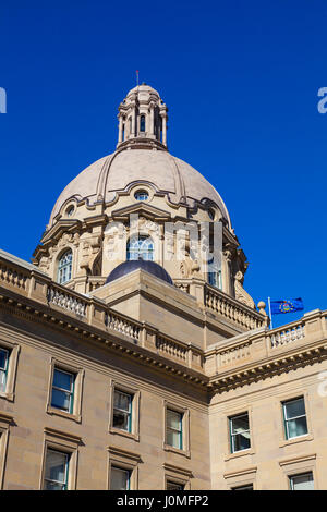 Fassaden- und zentralen Rotunde des Gesetzgebers in Edmonton, Alberta Stockfoto