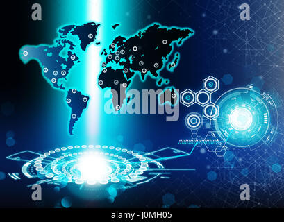 Welt der angeschlossenen Technik Stockfoto