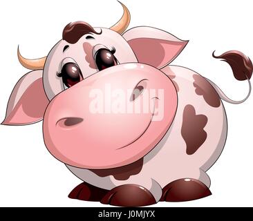 Niedliche Baby-Kuh-cartoon Stock Vektor