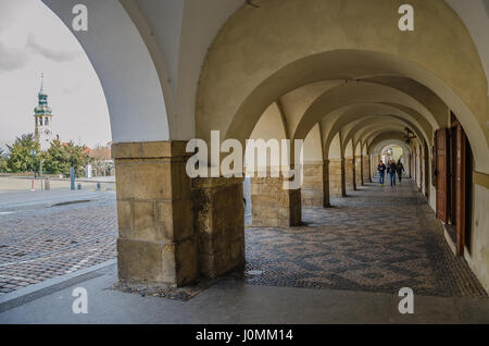 Loreta Kloster hat sehr schöne Sammlung von Sehenswürdigkeiten in der Nähe von Prager Burg. Der barocke Palast entstand im Auftrag der Familie Lobkowicz. Stockfoto