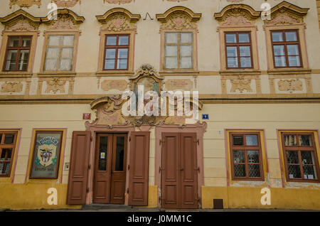 Restaurant U Cerneho Vola (der schwarze Ochse), Loretanska Straße, in der Nähe von Pragerburg, Prag, Tschechische Republik Stockfoto