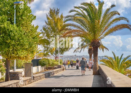 Playa de Ingles Promenade, Gran Canaria, Spanien Stockfoto