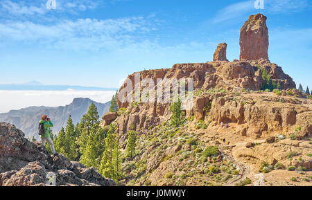 Roque Nublo, Gran Canaria, Kanarische Inseln, Spanien Stockfoto