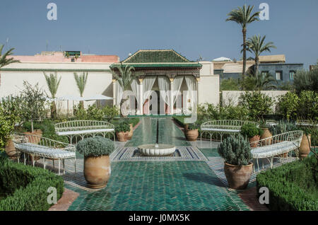 Marrakesch Geheimnis islamische Garten Stockfoto