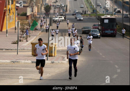 Gaza-Stadt, Gazastreifen, Palästinensische Gebiete. 15. April 2017. Bildnachweis: ZUMA Press, Inc./Alamy Live-Nachrichten Stockfoto