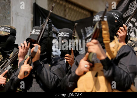 Gaza-Stadt, Gazastreifen, Palästinensische Gebiete. 15. April 2017. Bildnachweis: ZUMA Press, Inc./Alamy Live-Nachrichten Stockfoto