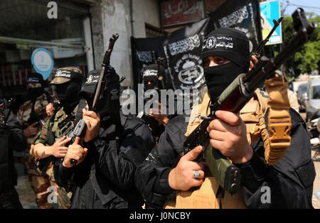 Gaza-Stadt, Gazastreifen, Palästinensische Gebiete. 15. April 2017. Bildnachweis: ZUMA Press, Inc./Alamy Live-Nachrichten Stockfoto