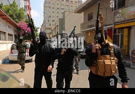 Gaza-Stadt, Gazastreifen, Palästinensische Gebiete. 15. April 2017. Bildnachweis: ZUMA Press, Inc./Alamy Live-Nachrichten Stockfoto