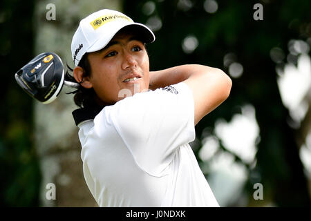 Kuala Lumpur, Malaysia. 15. April 2017. Bilder von der letzten Runde der PGM-UMW-Meisterschaft. Bildnachweis: Mike Casper/Alamy Live-Nachrichten Stockfoto