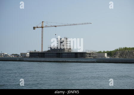 Hafen von Venedig, Italien. Mose Barrier Baustelle Stockfoto