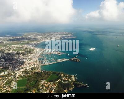 Guernsey von oben Stockfoto
