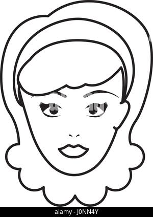 nette Frau Pop-Art Charakter Stock Vektor