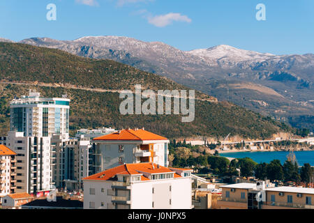 Hotel Tre Canne an der Küste von Budva, Montenegro Stockfoto
