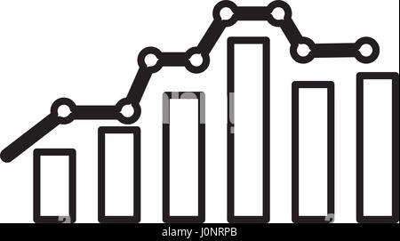 Bars-Statistik-isoliert-Symbol Stock Vektor